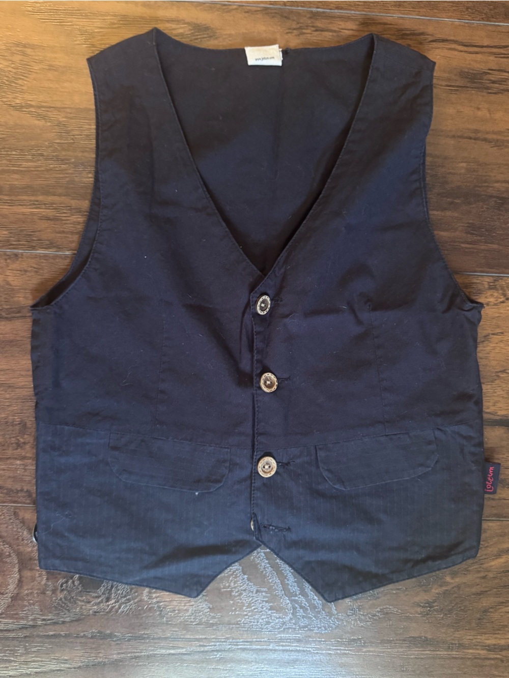 Kids Navy Button-Front Vest